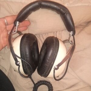 Classic Black and White Headphones